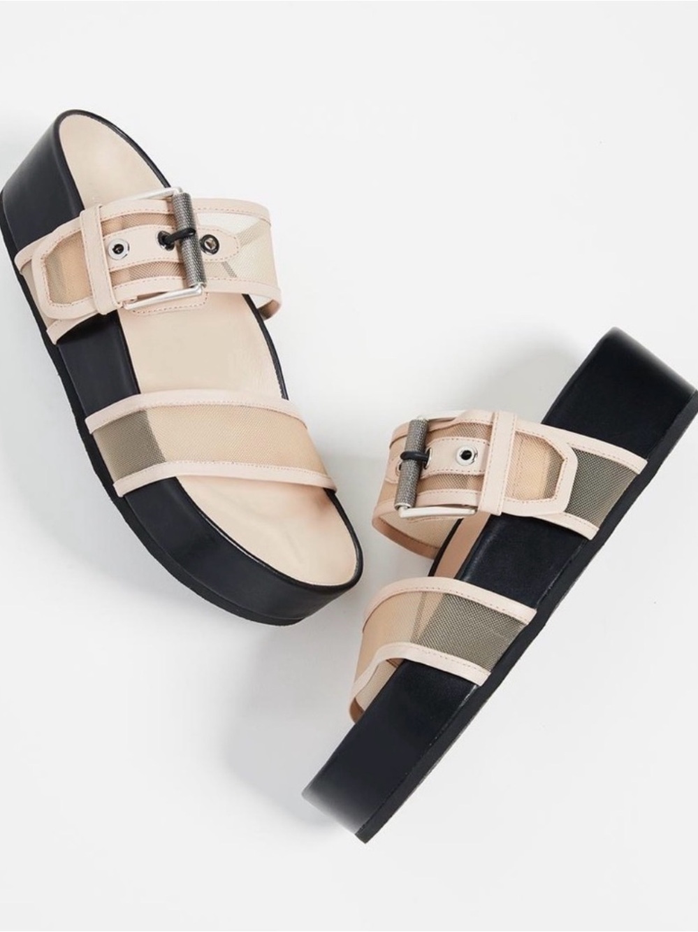 Rag & Bone Evin Platform Slides, Nude, 39 - Picture 2 of 4